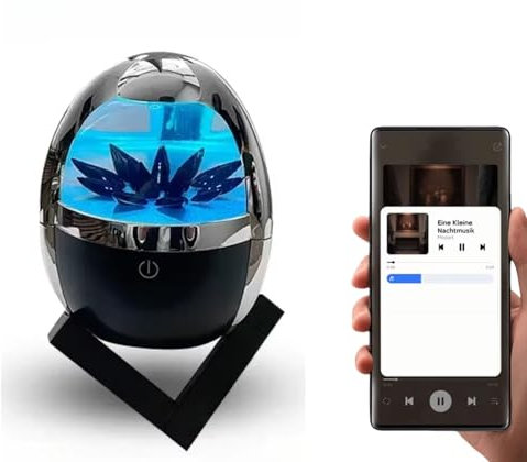 MENDUNER Altavoz de Ferrofluido, Ferrofluido de Baile, Altavoz de Ferrofluido Luz Colorida Portátil Decoración de Escritorio Lámpara de Fluido Magnético para Picnics de Camping