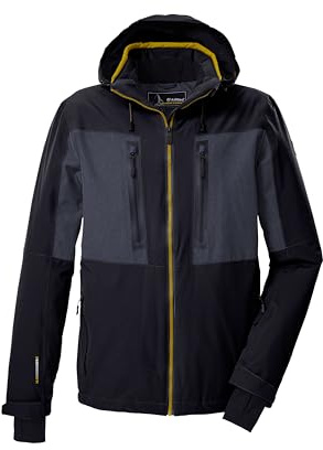 killtec Men's Ksw 47 Mn Ski Jckt Ski jacket/functional jacket with zip-off hood and snow guard