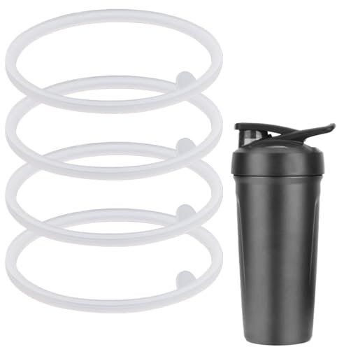 4pcs Lid Gasket Replacement for Blender Bottle Strada Flip Shaker Cup Water Bottle Parts Accessories Leak-Proof, Silicone Seal Ring for Blenderbottle Strada Flip Shaker 24 oz 28 oz
