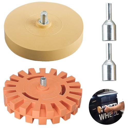 2 stück Folienradierer für Akkuschrauber, Folienradierer, Radierscheibe, Folienradierer Akkuschrauber, Radiergummi für Akkuschrauber, Radierer Akkuschrauber, Aufkleber Radierer