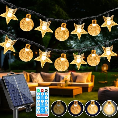 COZII Solar Lichterkette Aussen, 18M 100 LED Lichterkette Außen Solar, 8 Modi & Speicherfunktion, Dimmbar & Timer, IP65 Solar Lichterkette Outdoor für Garten, Balkon, Hochzeit, Weihnachten, Warmweiß