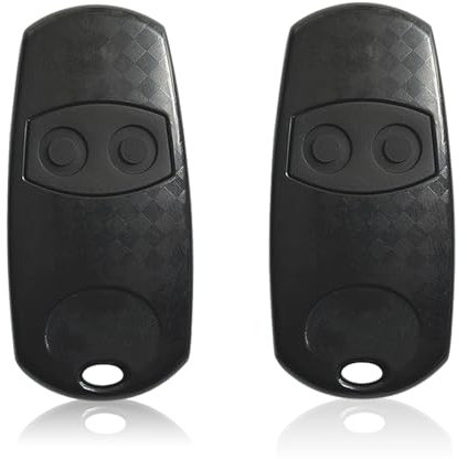 Télécommande Portail 2 Pièces, 433.92 MHz Telecommande Sans Fil Porte de Garage 2 Canaux Compatible Top 432EE, EV, NA Uniquement