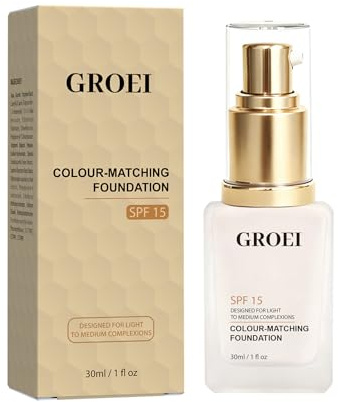 Color Changing Foundation, Farbwechselnde Formel mit Glycerin & SPF15, 30ml