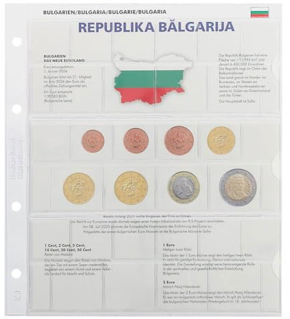 Vordruckblatt karat EURO-Kursmünzen-Sätze: NEUE EURO-LÄNDER: Bulgarien
