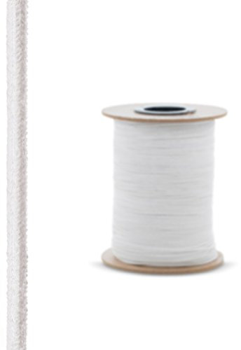 STEIGNER Corde en Fibre de Verre Céramique SKD01-10, 10 m, 10x10 mm, Blanc Résistante à la Température jusqu'à 1260 ° C