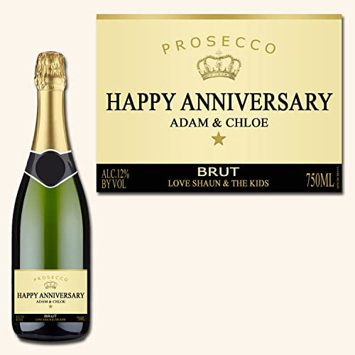 Affiche Prints L5 Personalised Celebration Prosecco Brut Bottle Label For Any Occasion!