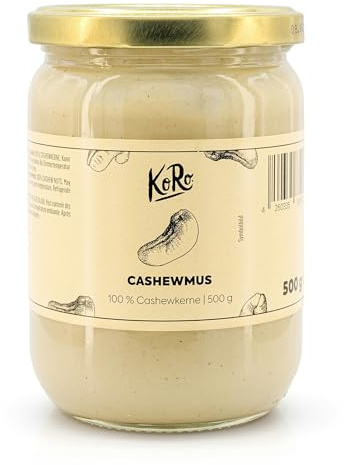 KoRo - Crema di anacardi 500 g - crema spalmabile senza zuccheri aggiunti, senza additivi, vegana, 100% anacardi