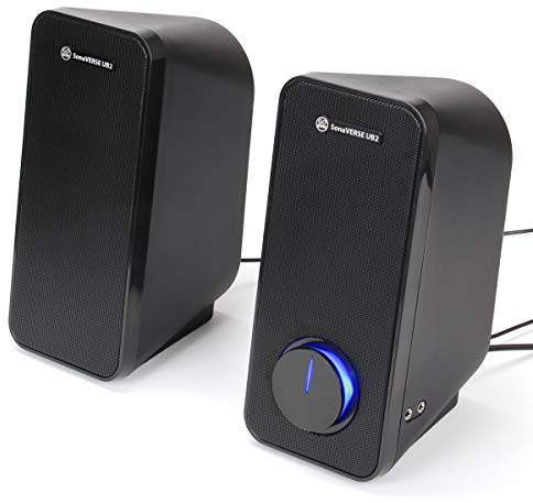 GOgroove Altoparlanti per Computer SonaVERSE UB2 Altoparlanti per PC USB con Tecnologia multimediale per Desktop e Laptop - Driver a 2 Vie per Maggiore chiarezza e Bassi