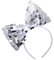 PARTY DISCOUNT Haarreif Pailletten Schleife, silber