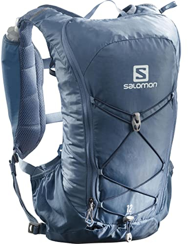 Salomon Agile 12 Unisex Hydrationsweste Trail Running Wandern MTB, Dynamischer, Schneller Zugriff, Vielseitig einsetzbar, Blau