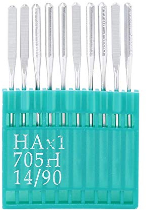 Agujas de coser, 10Pcs Agujas de máquina de coser de corrosión doméstica Agujas de cabeza plana para el hogar para costura de punto regular[14/90]Agujas para máquina de coser