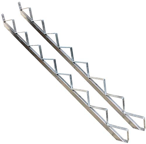 Treppenrahmen Treppenholm 8 stufig Stahl-Treppe Geschosshöhe 148cm Verzinkt