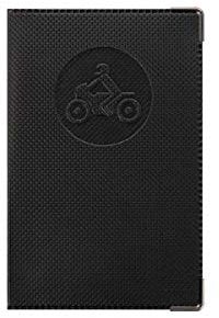 Color Pop - Porte-papiers Moto – Fabrication Française – PVC Silver – Carte Grise et Nouveau PERMIS de Conduire – 13,8 x 9 cm (Noir)