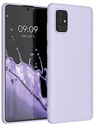 kwmobile Hülle kompatibel mit Samsung Galaxy A71 Hülle - weiches TPU Silikon Case - Cover geeignet für kabelloses Laden - Lavendel
