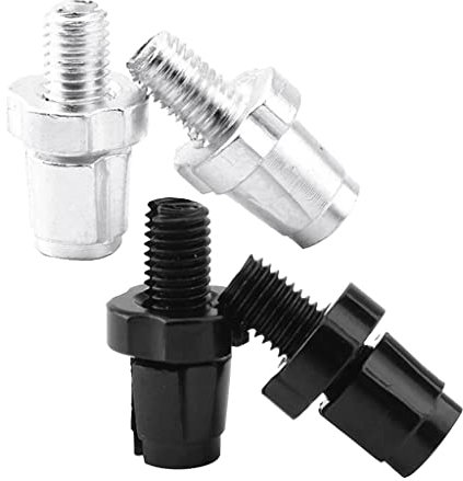 Perfeclan 2 Pairs Aluminum Alloy Bike Brake Cable Adjuster Screws Black Sliver