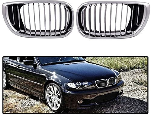 SXPENG Rejilla de riñón Delantero del Coche, para E46 4D 320i 323i 325i 328i 4 Puerta 2002-2005