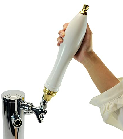 Porcelain Beer Tap Handle for Kegerator, Home Brew, Pub Style White