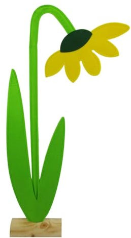 TrendLine Deko Blume Filz 62 x 31 cm gelb grün Jahreszeitliche Dekoration