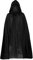TSHAOUN Halloween Black Hooded Cape Witch Cosplay Accessories Adult/Kids Fancy Dress Costume for Masquerade, Halloween, Family Party, 140cm (Black)