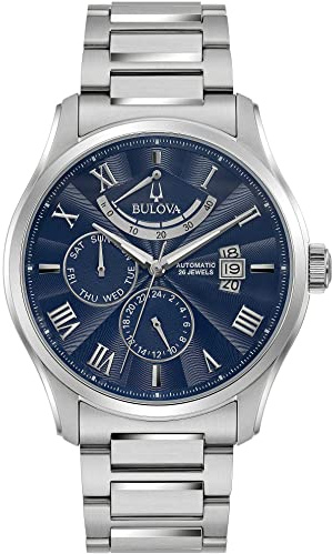 Bulova Herren Automatik Armbanduhr aus Edelstahl mit Edelstahl Band - Wilton - 96C147