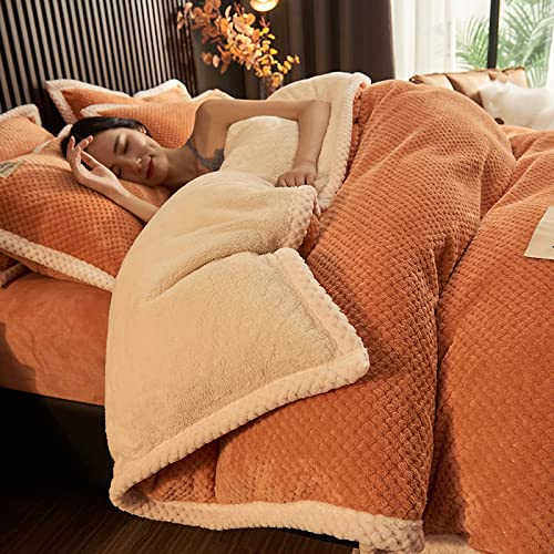 Winter BettwäSche 135x200 4tlg,BettwäSche-Set Aus Leinen FüR Kingsize-Betten, Weicher Mikrofaser-Bettbezug, Pflegeleichte Anti-Falten-BettwäSche FüR Kingsize-Betten, 4er-Set,Weihnachten Muttertag Val