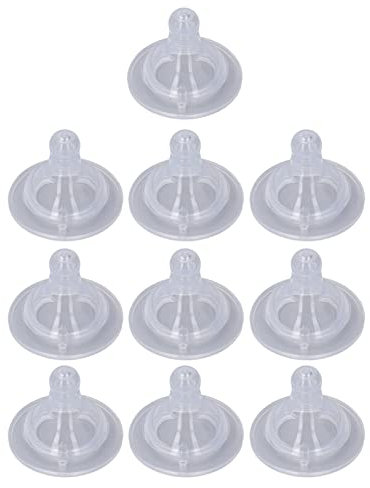 Dishwasher Safe Feeding teats Pack of 10 Baby teats with Skin-Like Texture for Replacement