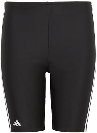 adidas Jungen Classic 3-Stripes Swim Jammers, Black / White, 9-10 Years