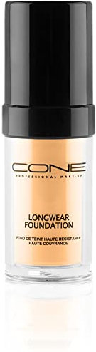 Longwear Foundation, fondotinta impermeabile, assorbe il sebo, formula altamente pigmentata, colore perfetto per ogni tono della pelle, 30 ml (Golden Beach)