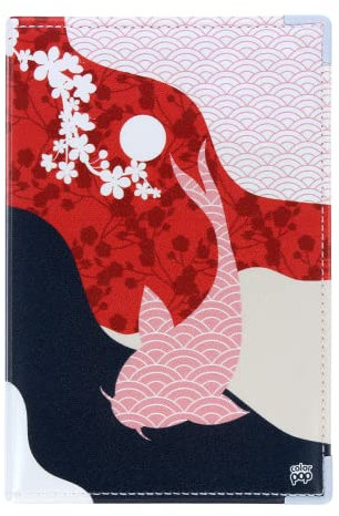 Color Pop Porte-papiers Voiture - Fabrication française - PVC – papiers français - Etui Carte Grise - Permis de Conduire - 15,4 x 10,3 cm (Carpe)