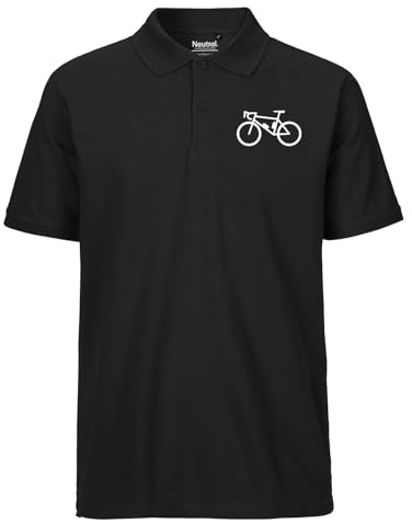 Huuraa Herren Polo Shirt Bike Fahrrad Geschenk | Bio Baumwolle Fairtrade Kurzarm Poloshirt Geschenkidee Männer Polohemd