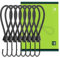 Abma Cord Spanngummi mit Haken 18cm 20 Stück Expander mit Haken Kurz Gummispanner Planenspanner Haken für Plane, Netze, Zelte, Anhängerplane, Banner - Schwarz