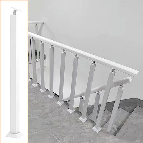 GTPBAO Ringhiera per Scale Montante per Ringhiera per Scale Interne Bianche, Colonna per Balaustre per Servizio Pesante per Soppalco da Giardino con Ponte Piscina Terrazza (Size : 115cm/45.3 inch)
