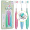 Trueocity Extra weiche Kleinkind-Zahnbürste mit 10.000 Borsten, 3-seitige Baby-Zahnbürste, Alter 1-4 Jahre, Multi-colored, Manuell, 3er-Pack
