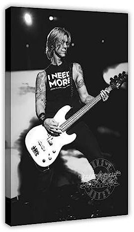 NEDOES Duff McKagan 1 Leinwand-Poster, Schlafzimmer, Dekoration, Sport, Landschaft, Büro, Raumdekoration, Geschenk, Rahmen-Stil, 60 x 90 cm
