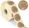 colortouch Dankeschön Aufkleber - 500 St Danke Etiketten - 35 mm Rund Rolle - Vielen Dank Sticker in Kraftpapier Optik für Weihnachtsdeko Papiertüten Hochzeit Geburtstag Verpackung - Weihnachtssticker