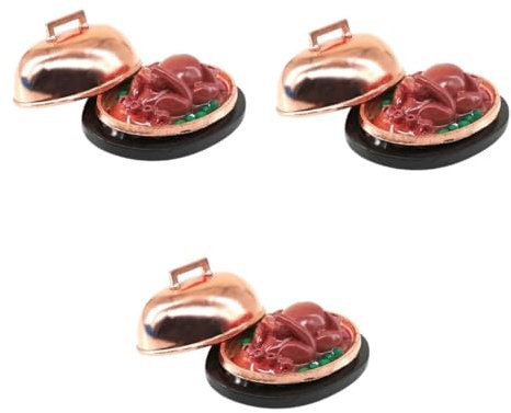 ABOOFAN 3St Essen Puten Spielzeugzimmer Weihnachtsdekoration für Zuhause Ornament Weihnachtsdekorationen Mini Thanksgiving Dinner Mini-Truthahn Halloween Zubehör Modell Puppenhaus