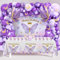 Decorazioni di Compleanno Viola, Decorazione di Compleanno per Ragazze e Donne con Arco Palloncini Viola,Stoffa di Fondo Farfalla,Tovaglia Farfalla,Topper per Torta Farfalla per Compleanno Decorazione