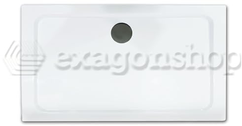 Olympos Piatto Doccia 160x80 cm in acrilico Raincril Con Piletta Bianco lucido