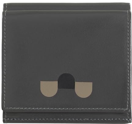 DUDU Mehrfarbiges Portemonnaie RFID in Leder mit Kartensteckfächer und Münzfach Anthracite Mosaic