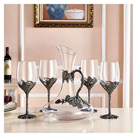 Bottle Rack Wine Rack Wine Glass Holder 1500MLWine Aerator Decanter Fast Pourer Breather Tumbler Lead Free Crystal Breather Bourbon Scotch Tequila Rum Vodka Gift Set