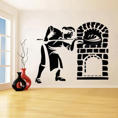 SHELOG Brot Essen Wandtattoo Bäckerei Küche Bäckerei Ofen Wandaufkleber Bäckerei Wanddekoration Vinyl Kunstwandbild