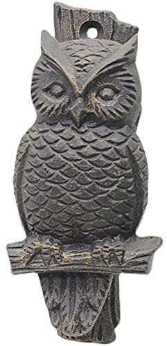 Vintage-Haustürklopfer im europäischen Stil, Gusseisen, Baumstumpf, Eule, Türklopfer für Zuhause, Retro-Innenhof, Wandbehang, Wanddekoration, einfache Villa-Dekoration, zum Klopfen an der Tür