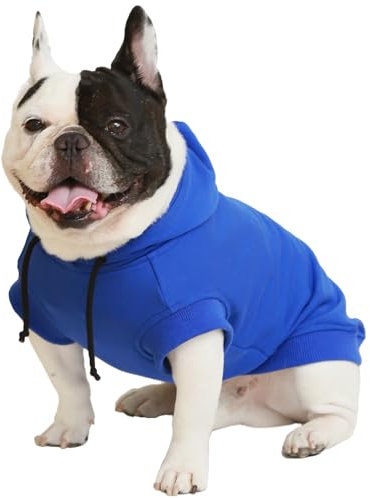 IECOii Kapuzenpullis für Hunde – Hunde-Pullover mit Kapuze,Dog Hoodie Sweatshirt | Weiche Haustier-Kleidung für Frühling & Herbst | Hundepullover,Hund-Hoodie,Haustierbekleidung,Blau,M