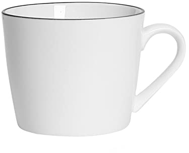 DouYuan Tasse a Cafe Porcelaine Fine, Tasse à Céréales Tasse Déjeuner avec Anse, tasse en Céramique Pour le Café, le Lait, le Jus de Fruit et le Thé, 320ml/11.2oz