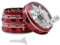 Herb Grinder, 2.5 Spice Grinder, Aluminium Grinder Mills, Shovel Included Easy Clean Practical Coffee Muller Hand Crank Tobacco Grinder(Red)