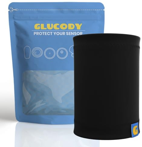 GLUCODY Freestyle Libre 2 Sensorarmband, geeignet für alle Sensoren, weiches und bequemes Diabetes-Sensorarmband (Schwarz, M (25-30 cm))