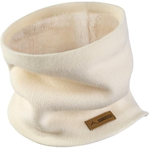 OOPOR Loop Schal Herren Winter Schlauchschal - Verdickte Fleece Futter Halswärmer Thermo Halsschlauch Strick Nackenwärmer Warm Halstuch für Outdoor Motorrad Fahrrad Ski Unisex Winterschal