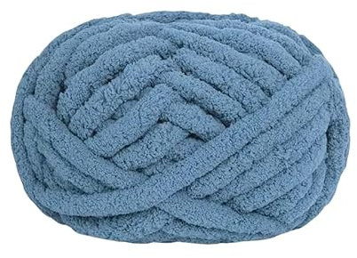 Strickgarn, grob gestrickt, Chunky, für Decken, Handstricken, super weich, Big Jumbo-Garn, dicke Wolle (Nr. 22 Kobaltblau)