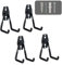 Nivithi Crochets de Garage Robustes - Panneaux Perforés et Rangement d'Outils Jardin, Crochets en U pour Panneau Perforé Mural, Panneau Porte Outils en Acier (4 Pièces), Espacement des Trous 2.5 cm