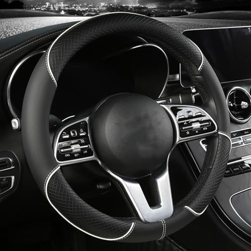 Lmaixua Auto Lenkradbezug, für Hyundai I10 I20 I30 I40 Ix20 Ix35 Ix55 Mode Anti Rutsch Atmungsaktiv Auto Lenkrad Abdeckung Ersatz Tuning Innenraum zubehör,C-O Type
